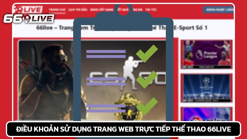 Điều khoản sử dụng trang web trực tiếp thể thao 66live